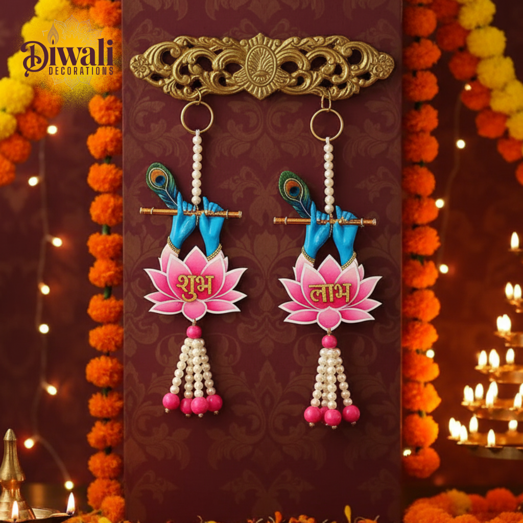Krishna Hand Shubh Labh Festival Decoration Wall Hanging – Home Decor & Pooja Room