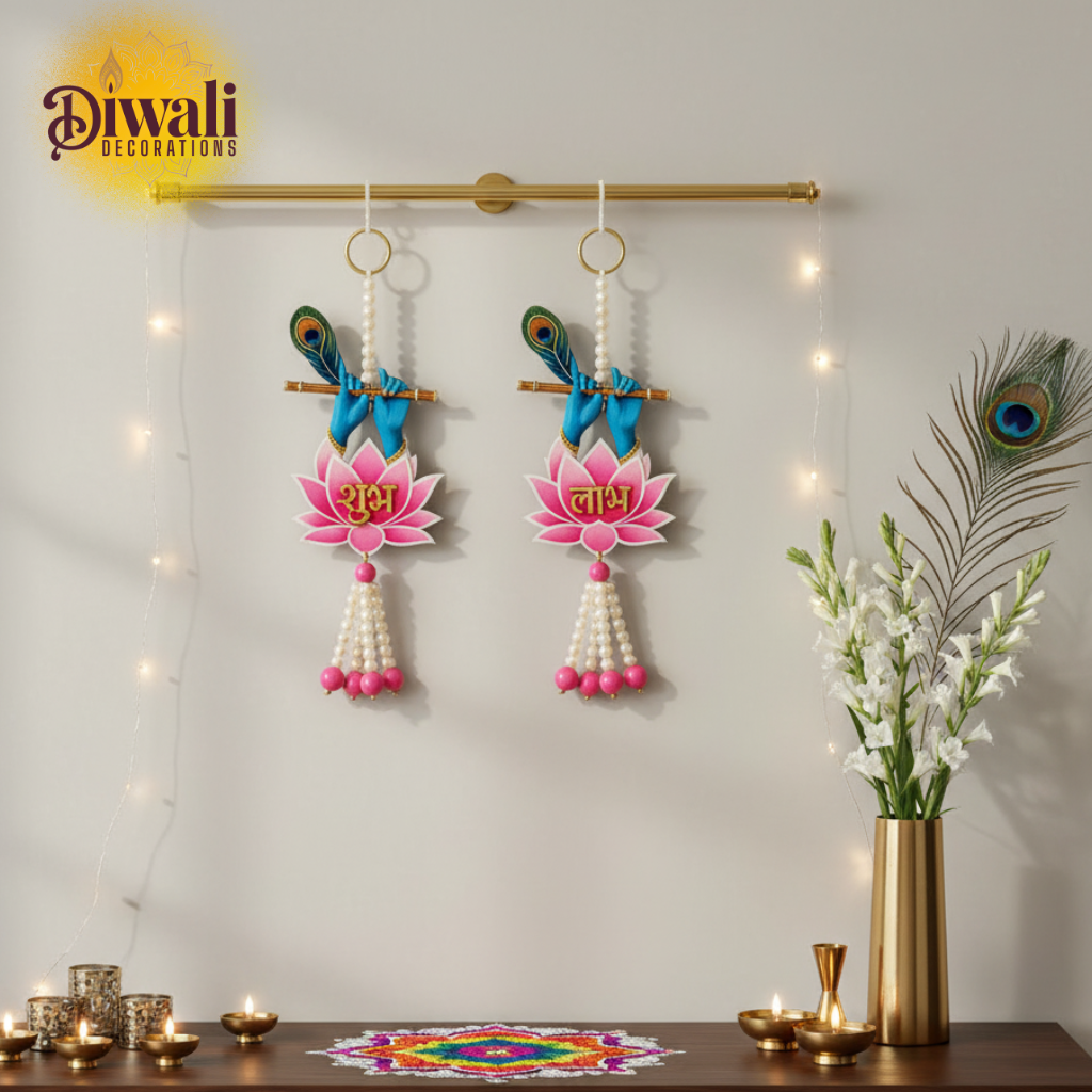 Krishna Hand Shubh Labh Festival Decoration Wall Hanging – Home Decor & Pooja Room