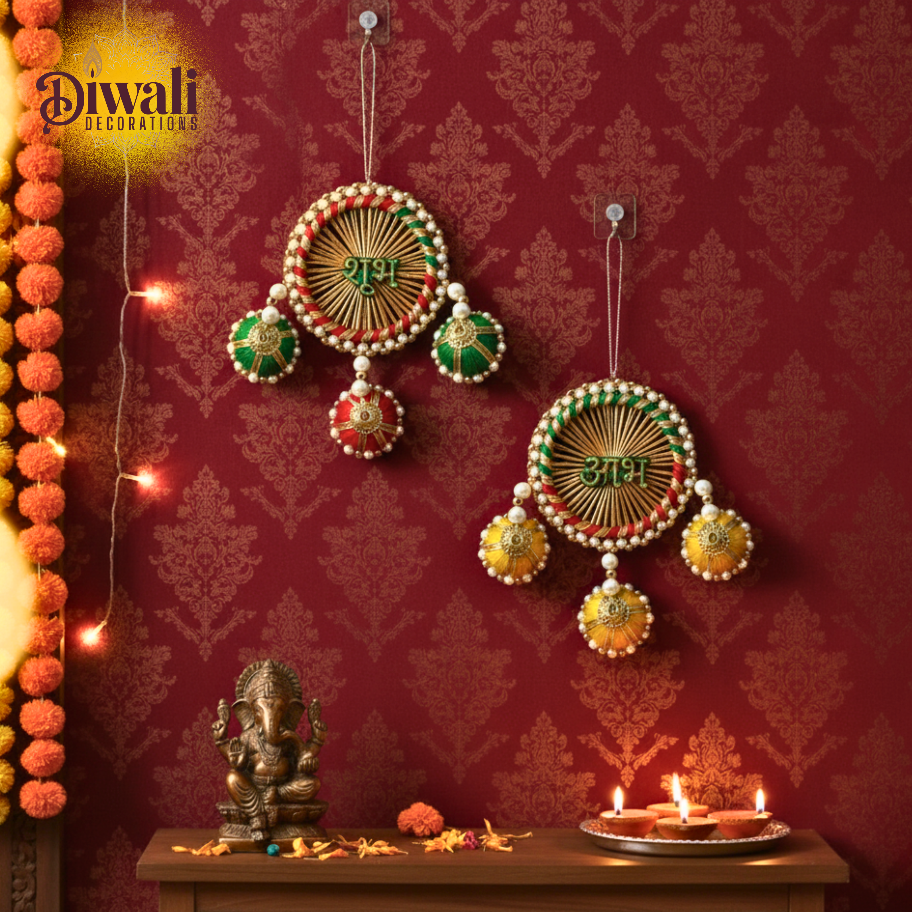Shubh Labh Door Wall Hanging Toran – Diwali Decoration for Home