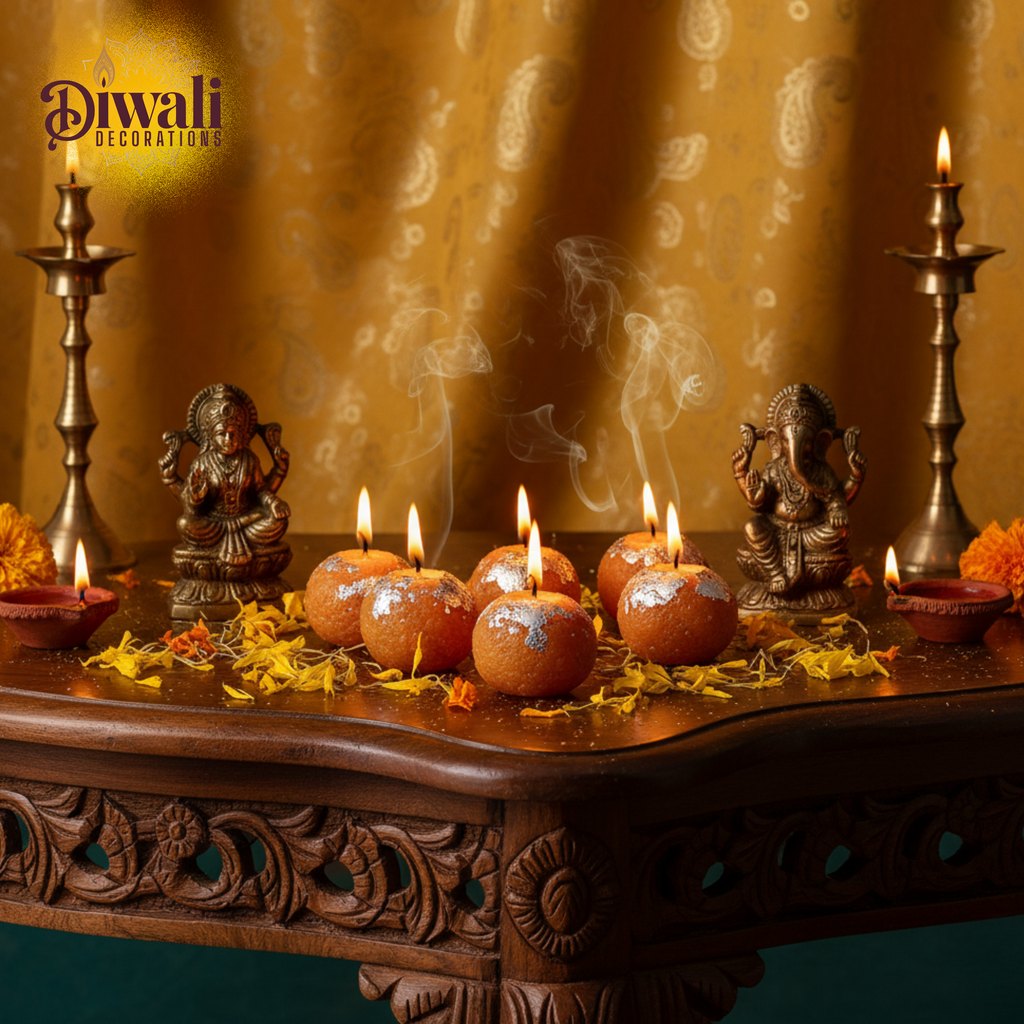 Motichur Laddu Soy Wax Candles Gift Set – Set of 6, Eco-Friendly Decorative Candles