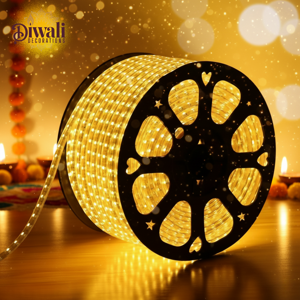 LED Rope Light Warm White – 4 Meter, 120 LEDs/M, Waterproof